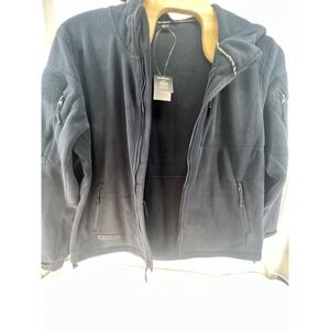 BAERSKIN Tactical Fleece Hoodie Jacket Mens XL Full Zip Navy Blue Hooded